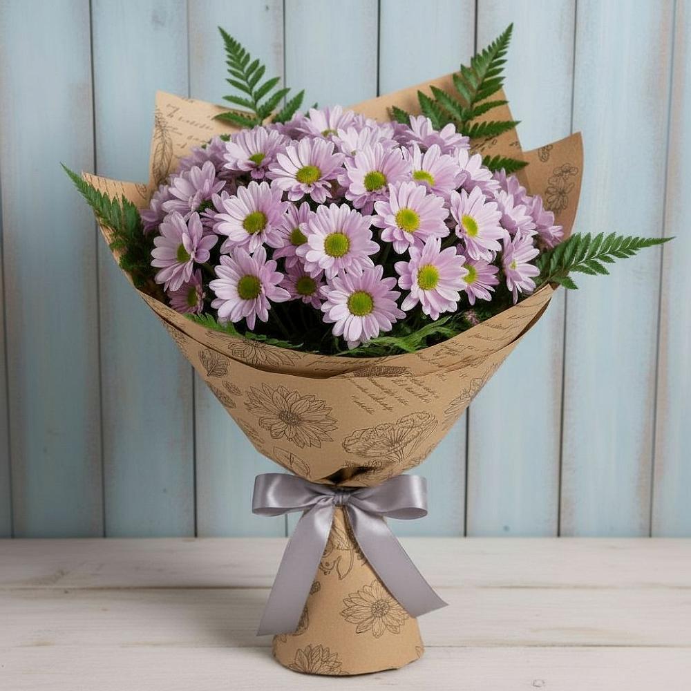 Букет цветов из: Хризантемы в Денежниково