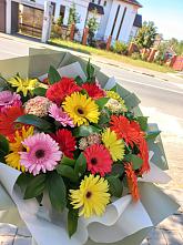Букет цветов из:  Герберы #REPLACE_PRED# Денежниково