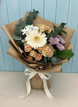 Букет цветов из:  Герберы и Хризантемы в Денежниково