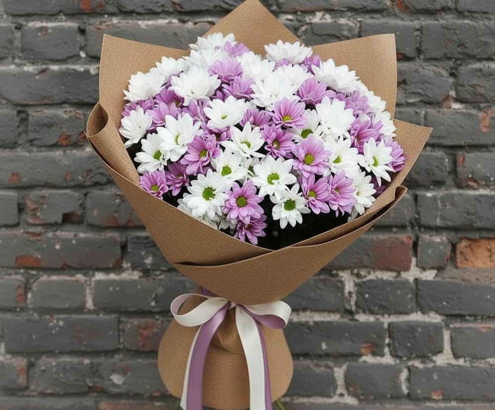 Букет цветов из: Хризантемы в Денежниково