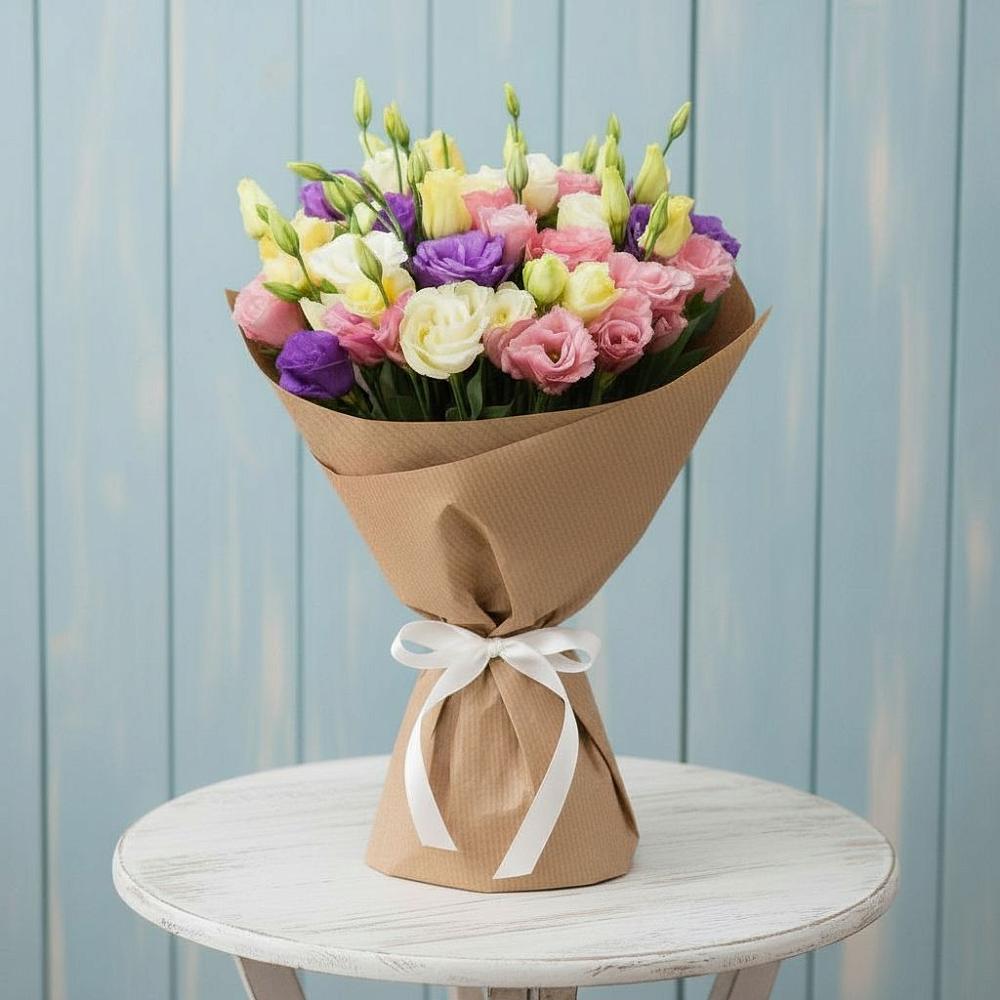 Букет цветов из: Лизиантусы в Денежниково