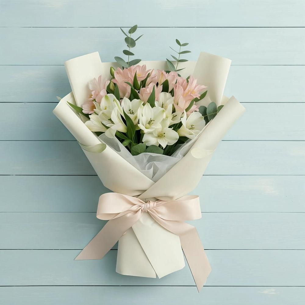 Букет цветов из: Альстромерии в Денежниково