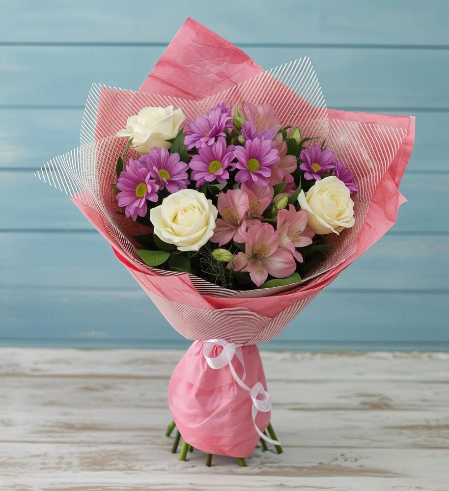 Букет цветов из: Герберы в Денежниково