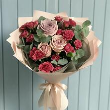Букет цветов из:  Гвоздики и Розы в Денежниково