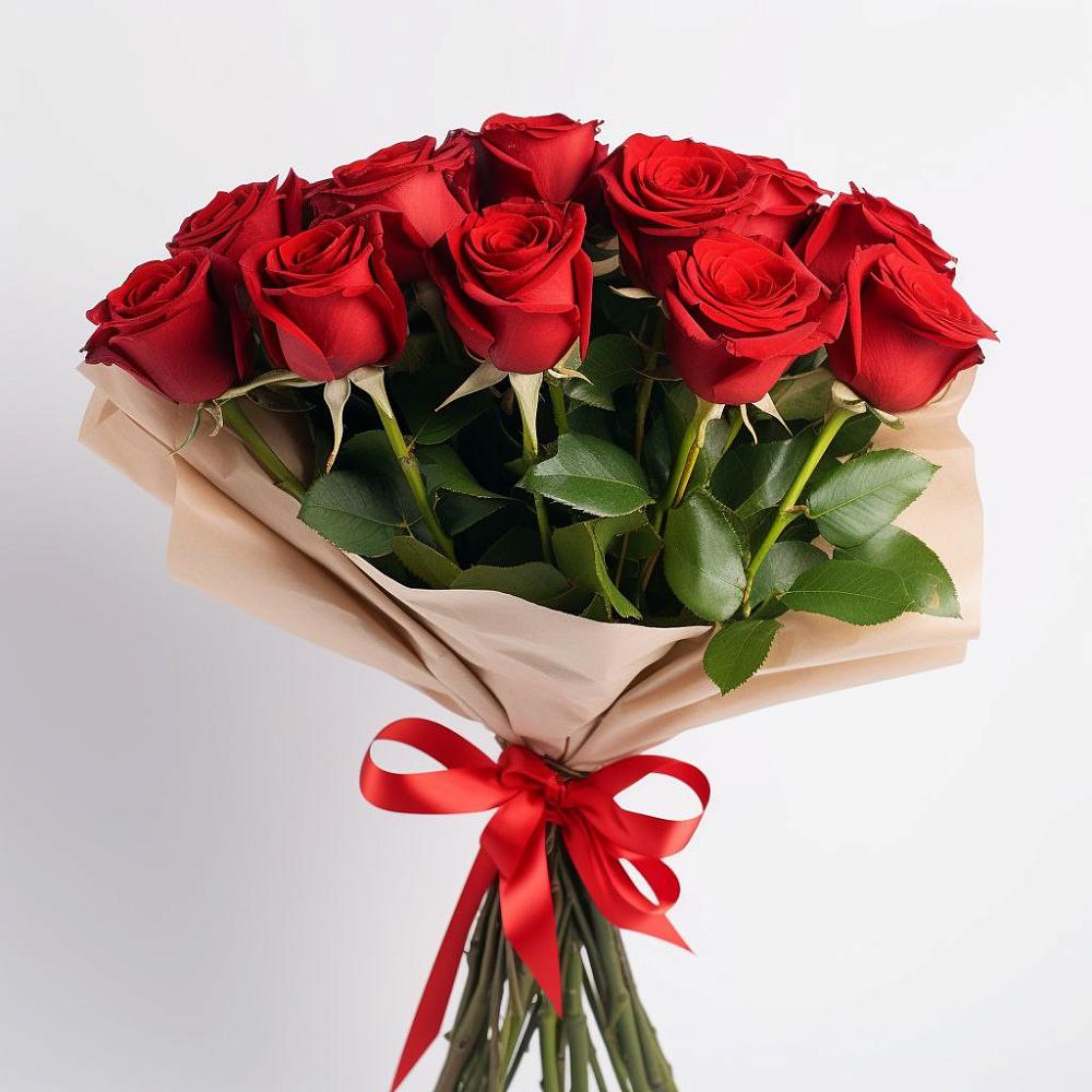 Букет 11 Красных роз Эдлесс Лав в Денежниково