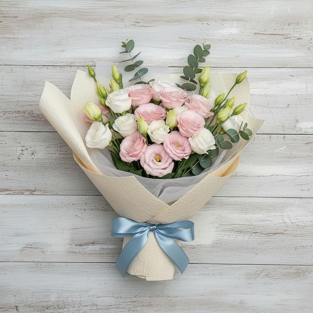 Букет цветов из: Лизиантусы в Денежниково